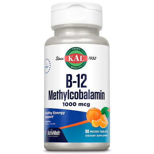KAL Vitamina B12 Metilcobalamina 1000mcg 90 micro tabletas