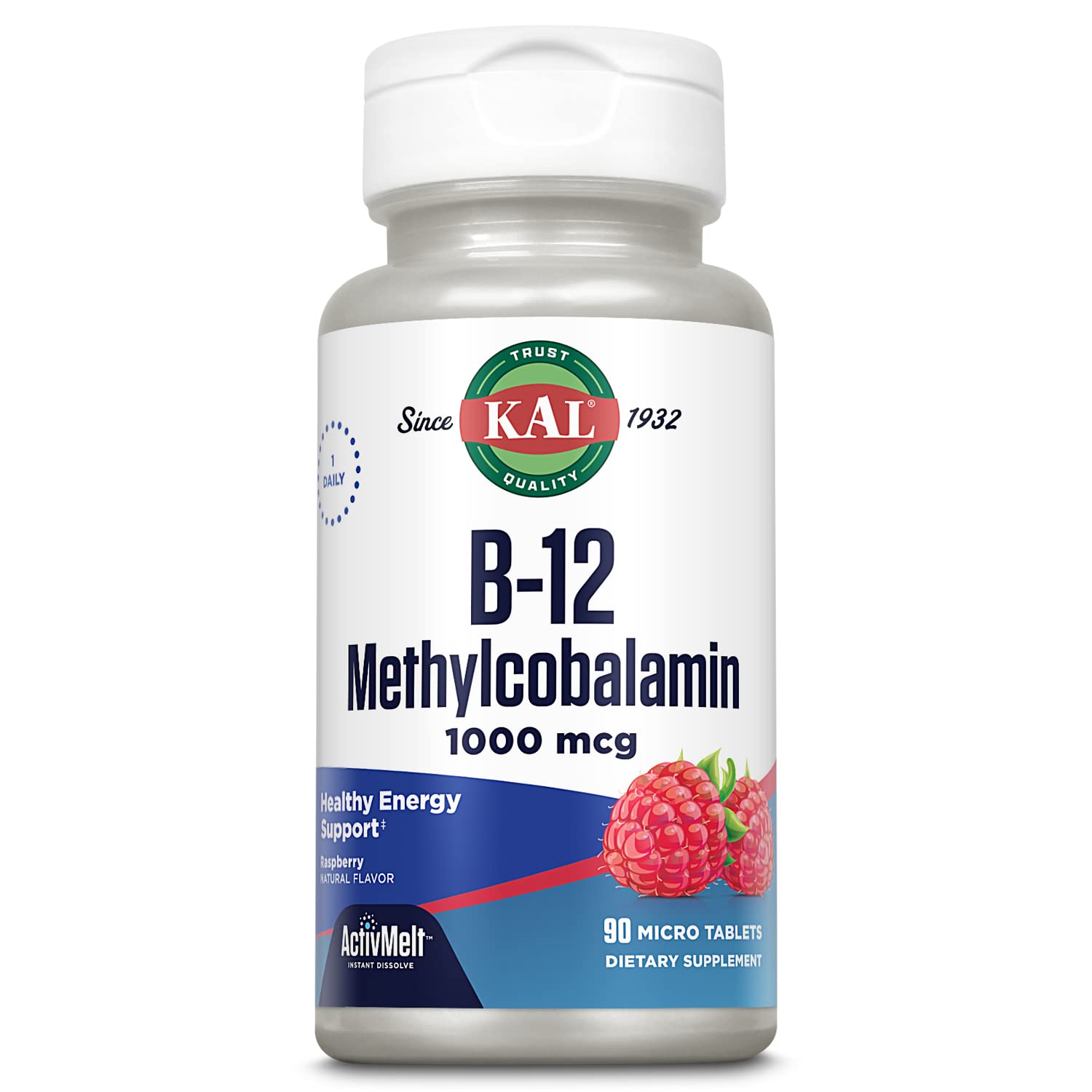 KAL vitamina B12 metilcobalamina 1000 mcg micro tableta frambuesa