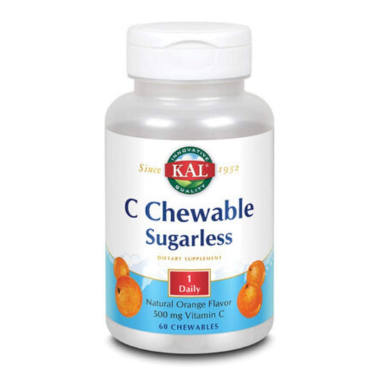 KAL vitamina C 500mg sin azúcar 60 tabletas presentación