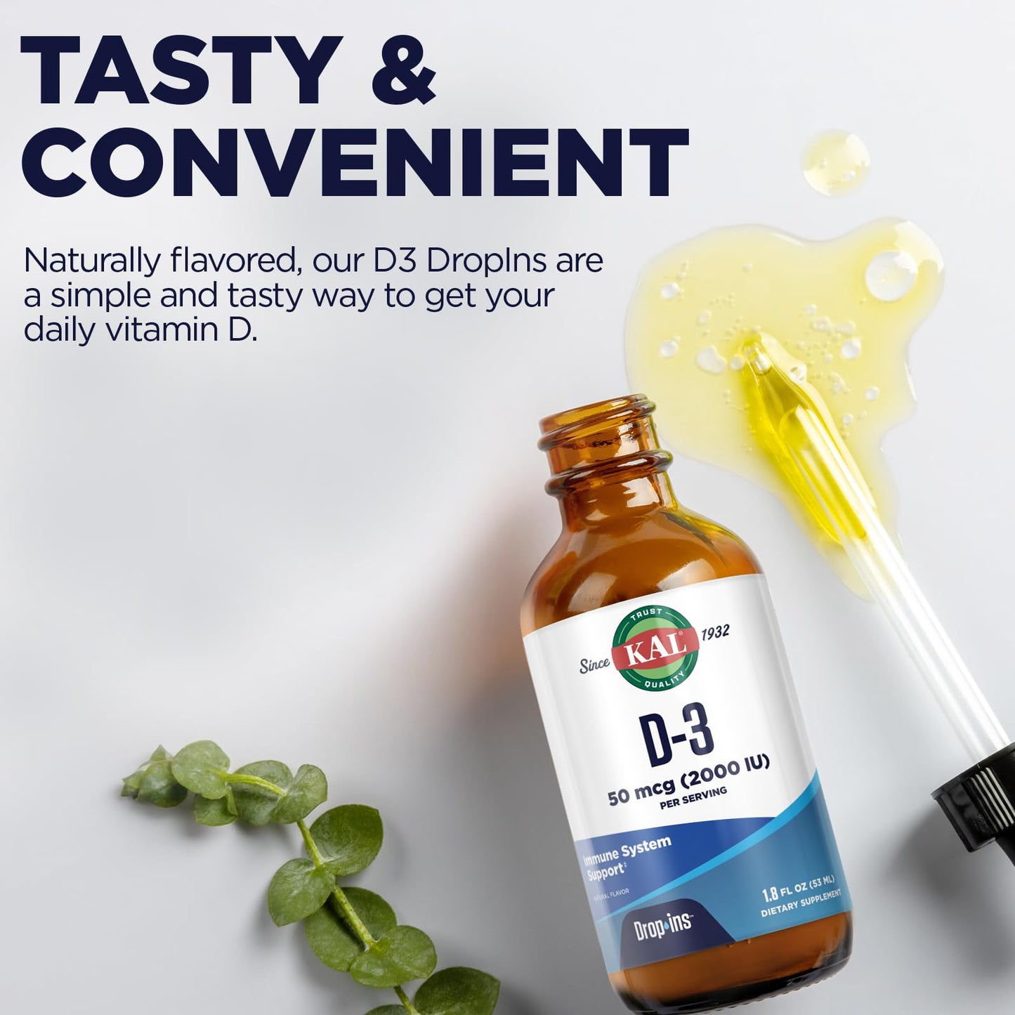 KAL vitamina D3 gotas botella 1.8 oz