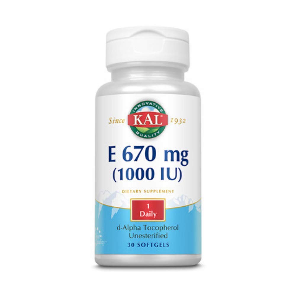 KAL Vitamina E 1000 IU 30 cápsulas blandas bote