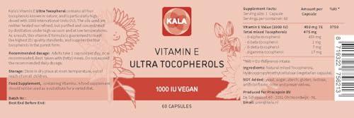 Frasco de vitamina E tocopherol Kala 450mg alta dosis