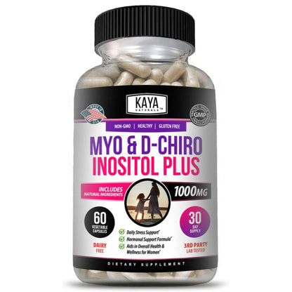 Kaya Naturals cápsulas Myo y D-Chiro Inositol para mujer