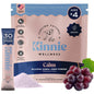 Kinnie Kids Calm Drink Mix sabor uva paquete frontal con hierbas