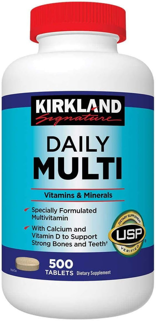 Kirkland Signature Multi Diario 500 Tabletas con Calcio