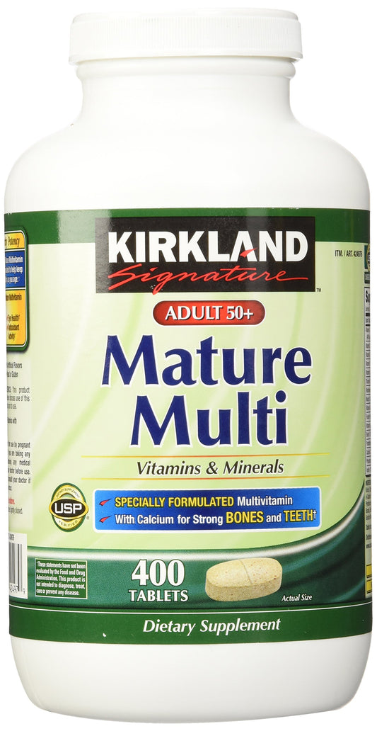 Frasco Kirkland Signature multi vitaminas y minerales 400 tabletas