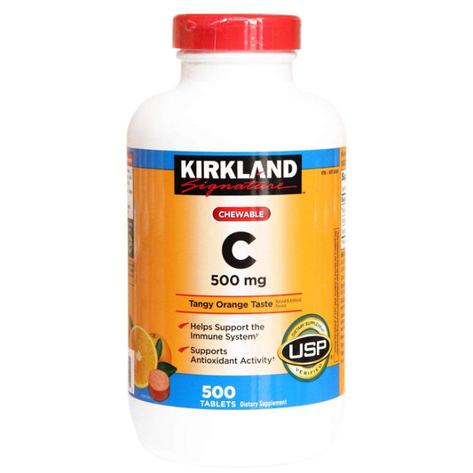 Kirkland vitamina c 500 mg 500 tabletas masticables naranja