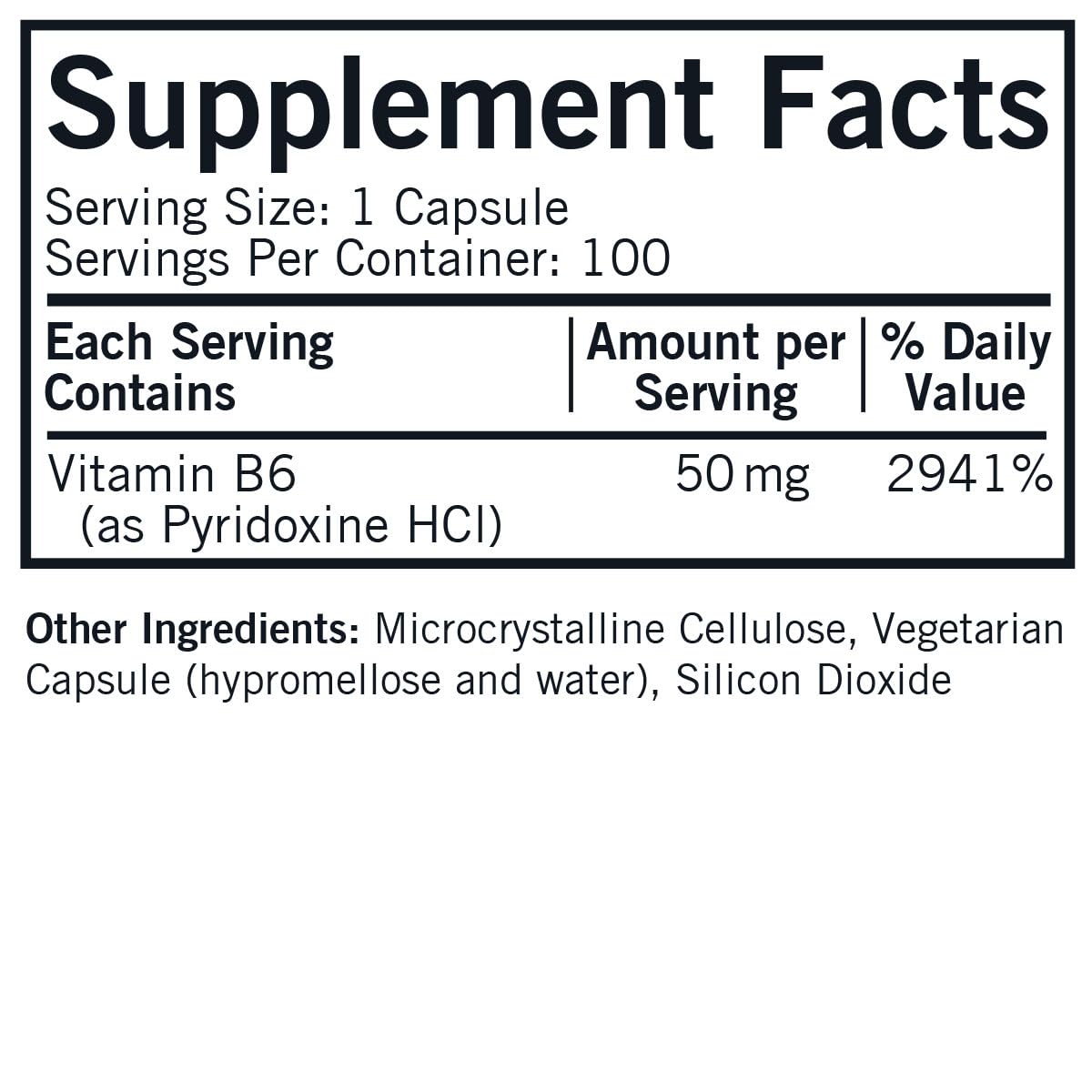 Kirkman Vitamina B6 50 mg etiqueta frontal