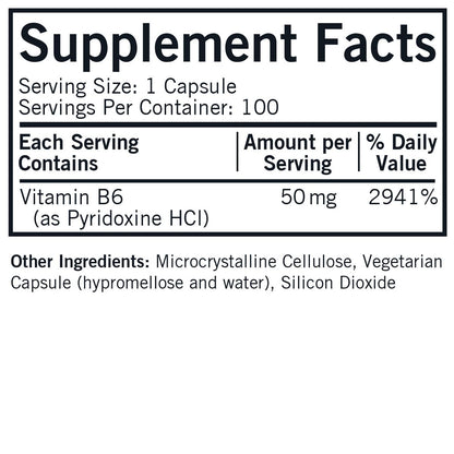Kirkman Vitamina B6 50 mg etiqueta frontal