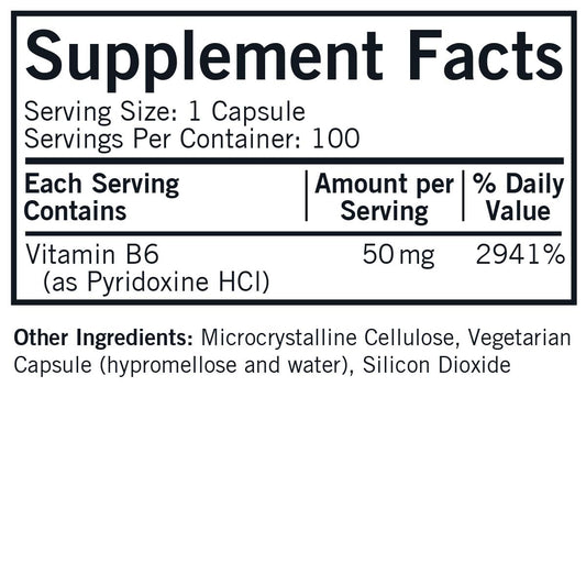 Kirkman Vitamina B6 50 mg etiqueta frontal