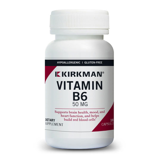 Kirkman Vitamina B6 50 mg frasco cápsulas vegetarianas