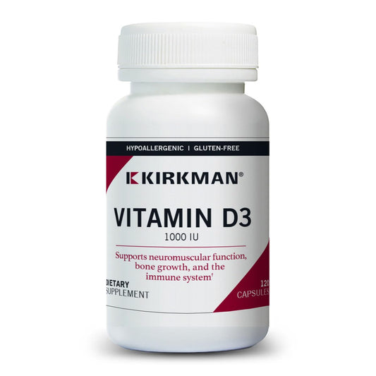Kirkman vitamina d3 1000 iu 120 cápsulas hipoalergénico