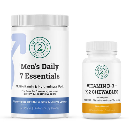 Kit 2nd Springs vitaminas diarias para hombres D3 y K2