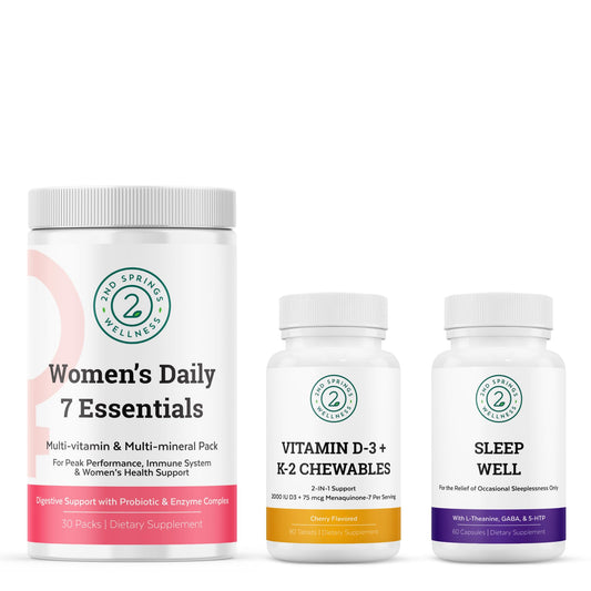 Kit 2nd Springs vitaminas diarias para mujeres con D3 y K2
