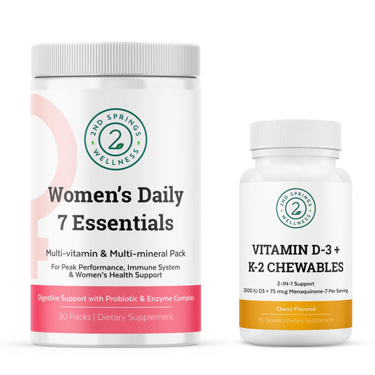 Kit 2nd Springs vitaminas diarias para mujeres D3 y K2