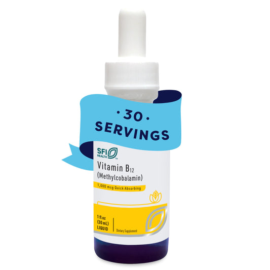 Klaire Labs gotas de vitamina B12 1000 mcg empaque frontal