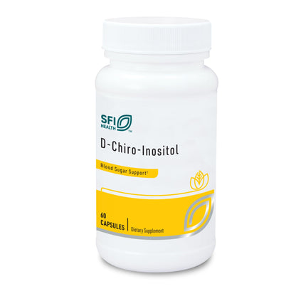 Klaire Labs suplemento D-Chiro-Inositol 150 mg 60 cápsulas hipoalergénicas