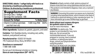 Klaire Labs vitamina A suplemento dietético alta potencia