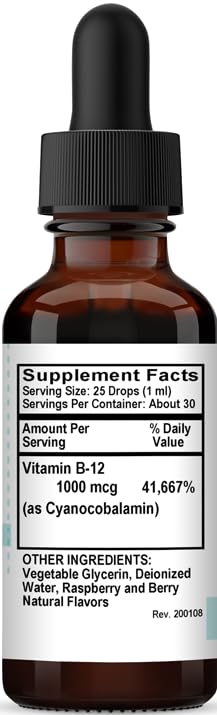 Kovite gotas b12 vitamina 1000 mcg frambuesa 1 oz