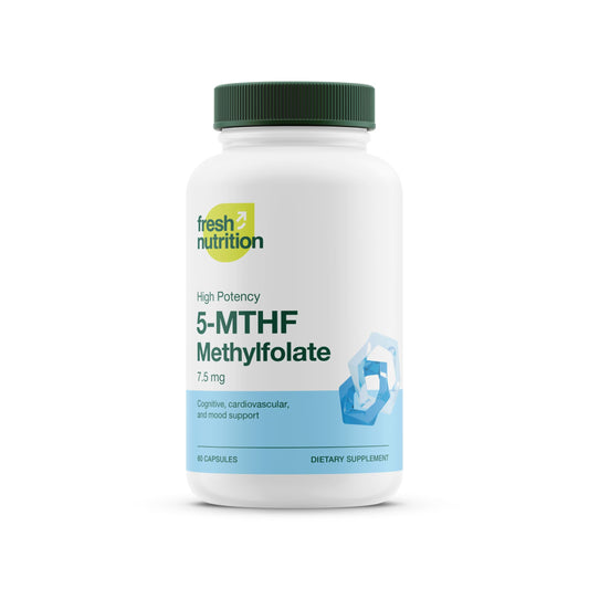 L Metilfolato 7.5mg suplemento botella vista frontal