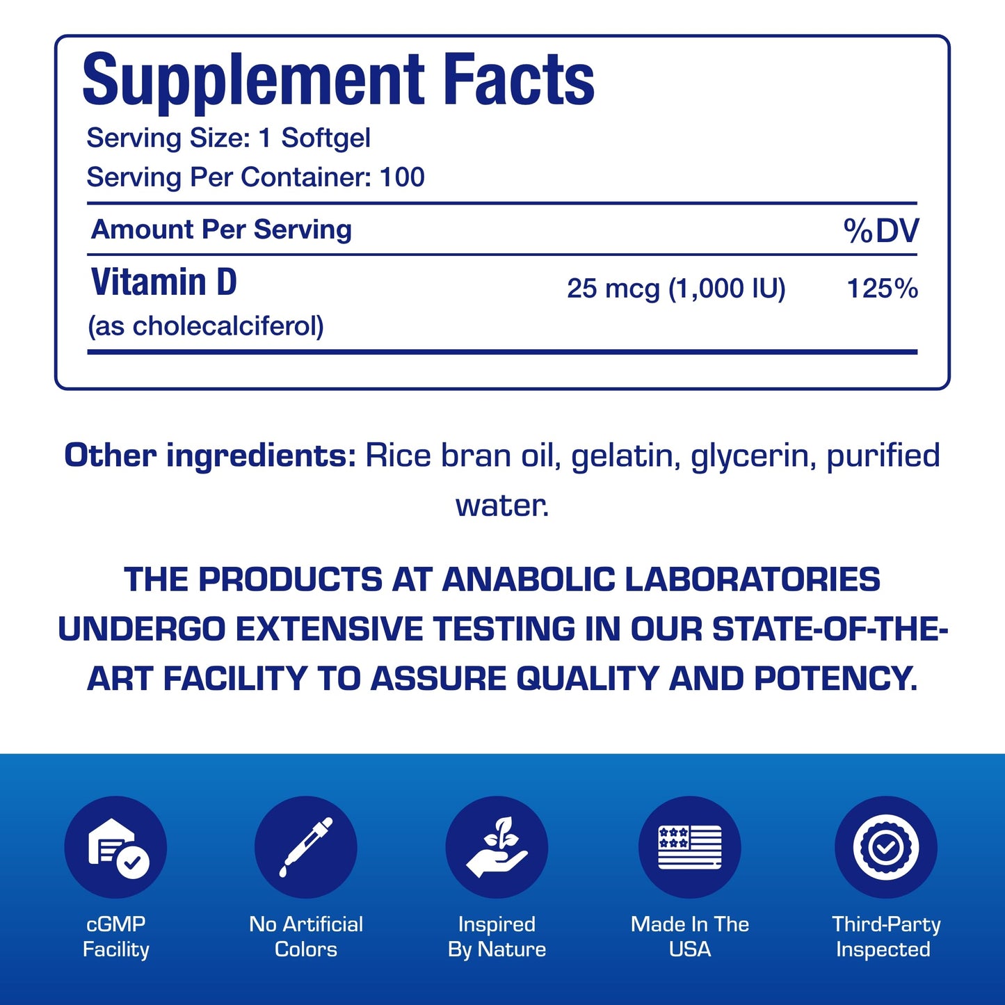 Laboratorios Anabolic vitamina d3 1000 ui en cápsulas blandas