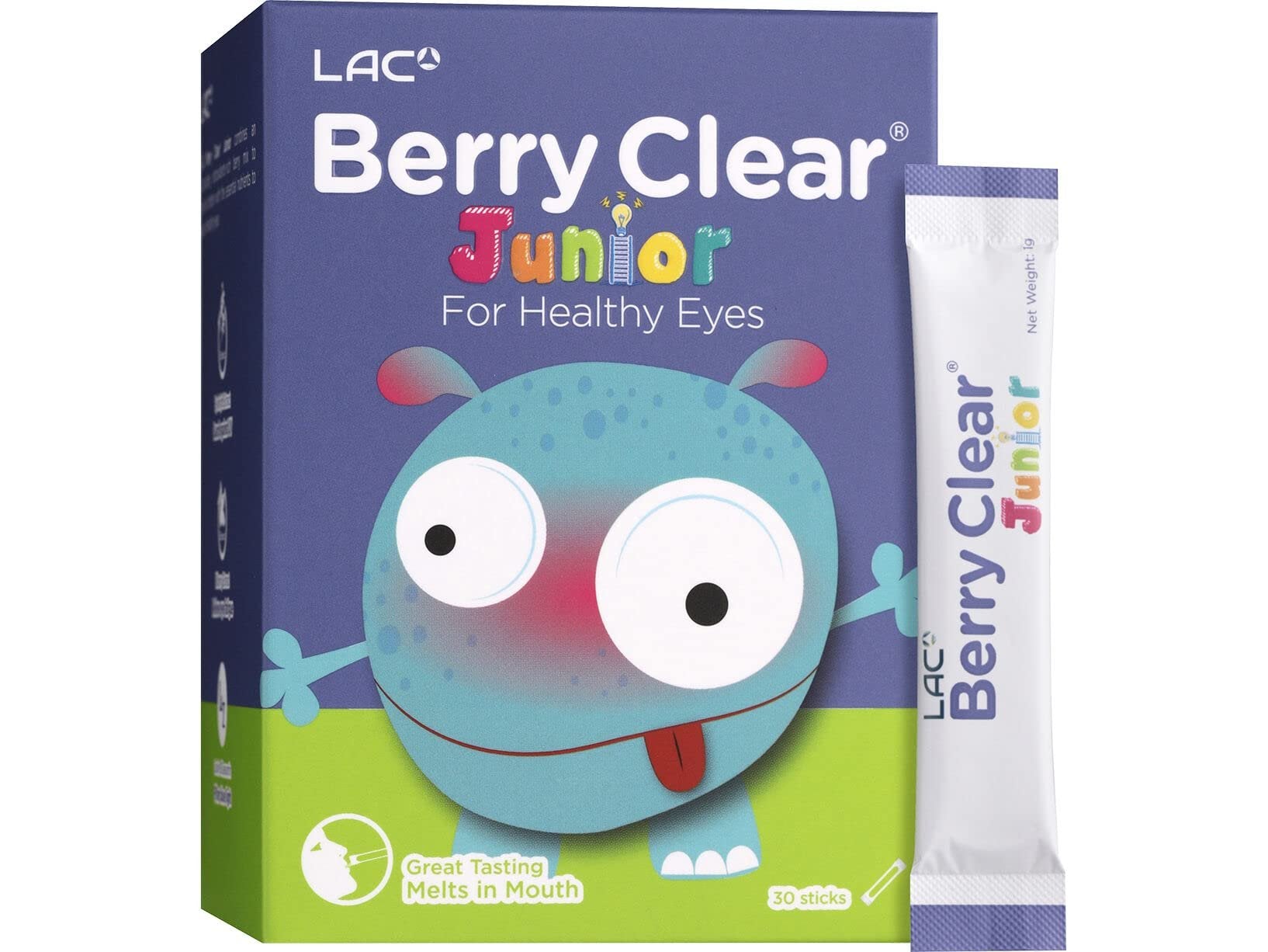 Paquete LAC Junior Berry Clear Junior polvo antioxidante 30 sticks