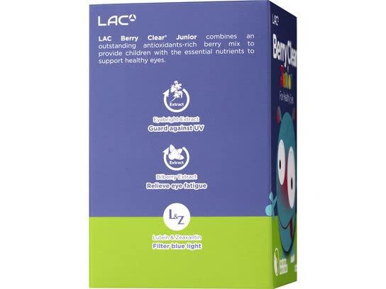 Stick individual LAC Junior Berry Clear polvo antioxidante frambuesa