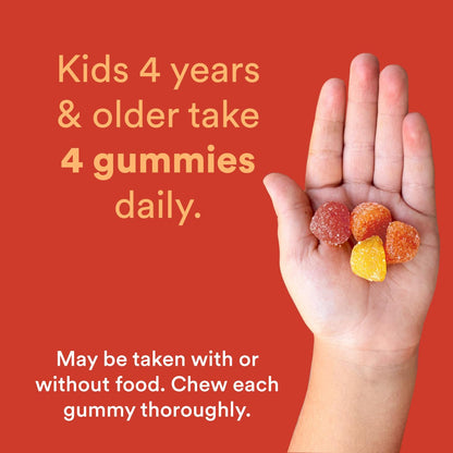 Gominolas multivitamínicas SmartyPants lado de la caja para niños