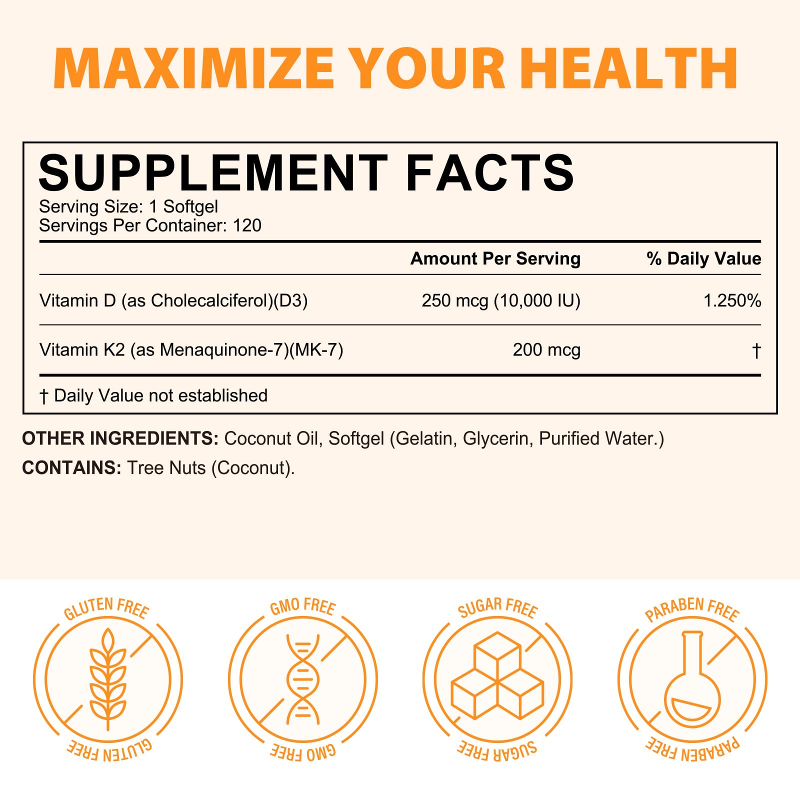 lado envase suplemento vitamina d3 k2 flasture