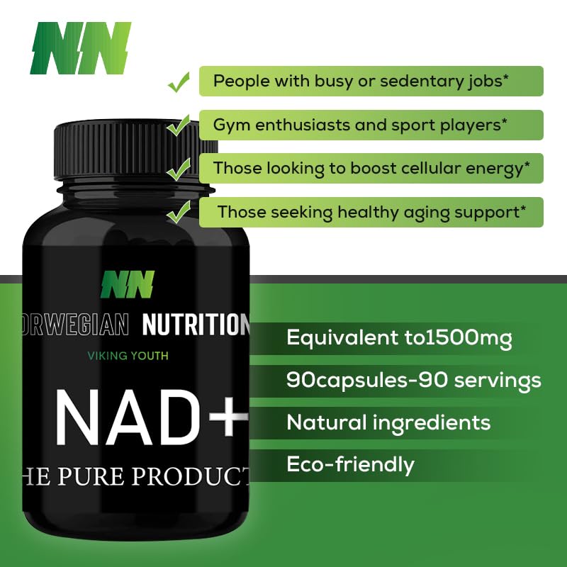 Lado del frasco Norwegian Nutrition NAD+