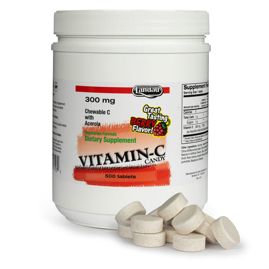 Landau caramelos masticables vitamina c sabor bayas 500 unidades