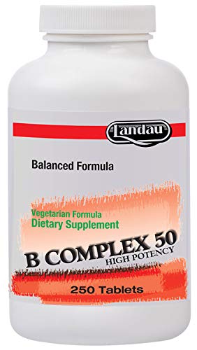 Suplemento vitamínico Landau Kosher Complejo B 50 mg 250 tabletas