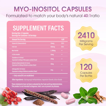 Suplemento Lazpowfi 120 cápsulas para balance hormonal y PCOS