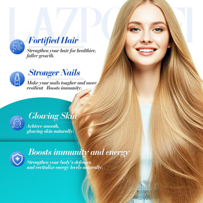 Cápsulas Lazpowfi para fortalecer cabello y uñas