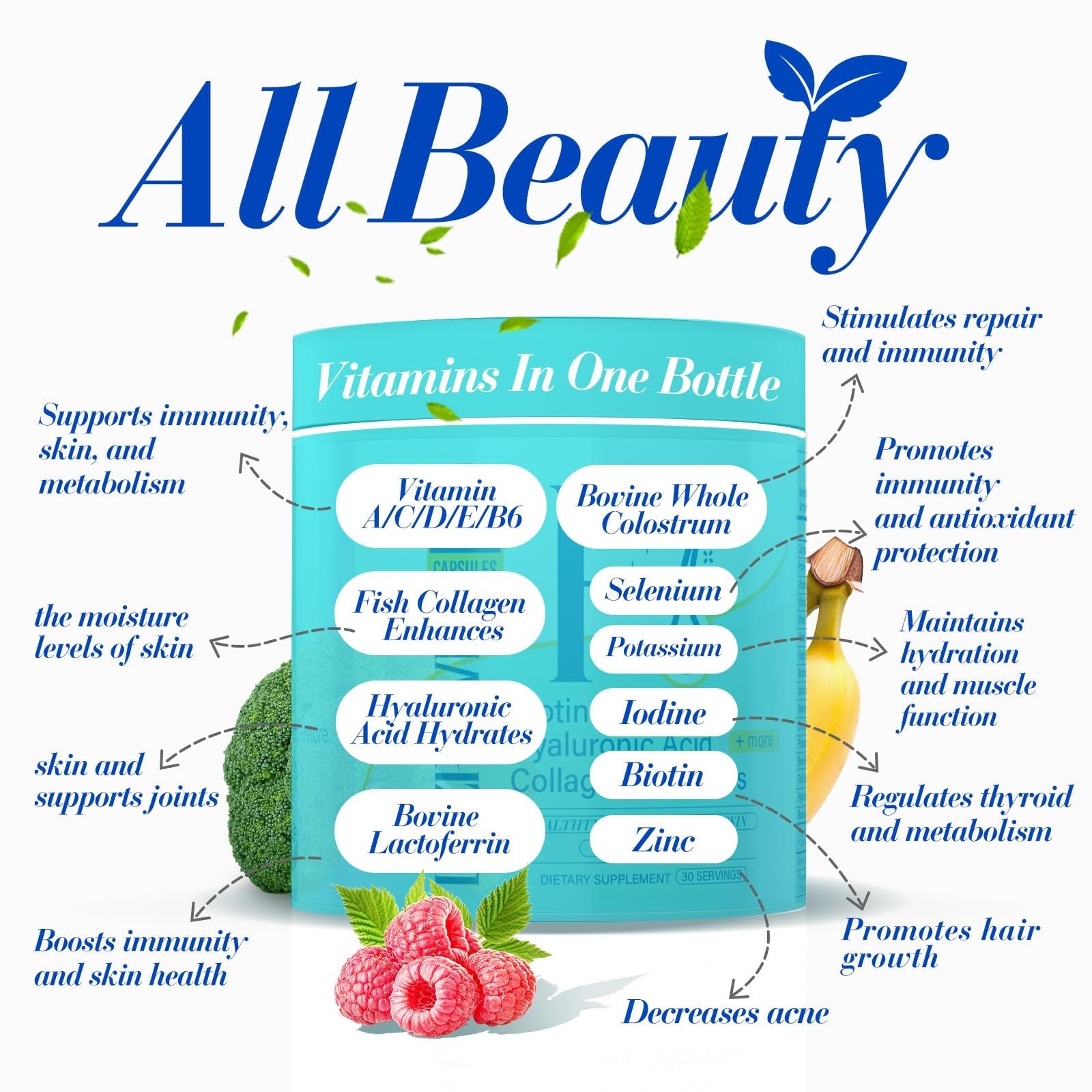 Ingredientes clave vitaminas Lazpowfi colágeno y biotina