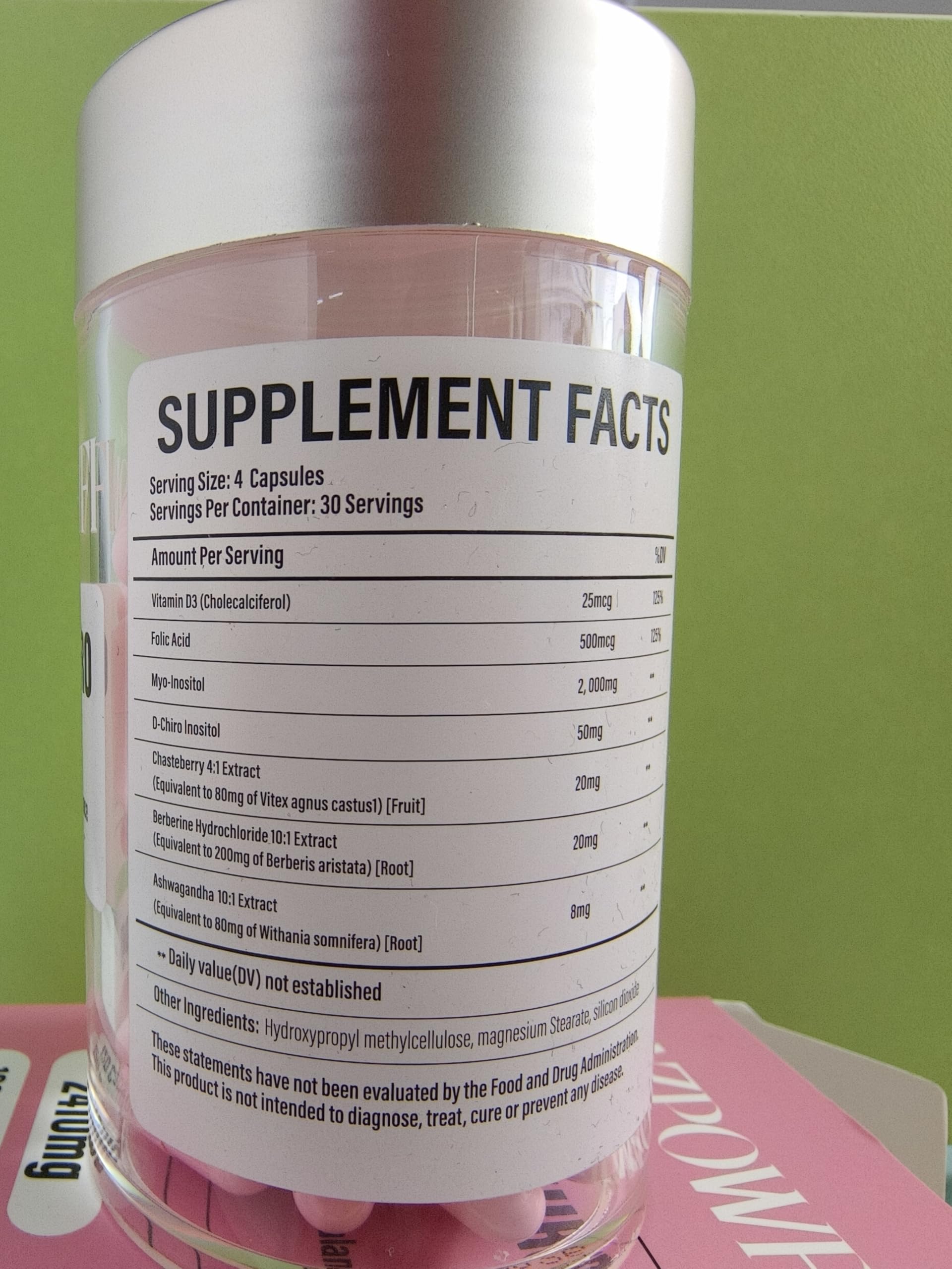 Lazpowfi suplemento de inositol con extractos naturales en cápsulas