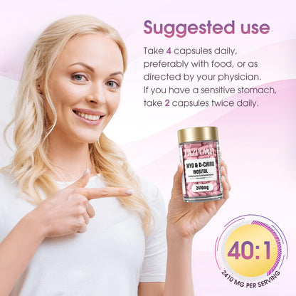 Tableta de suplemento Lazpowfi inositol y hierbas para mujeres