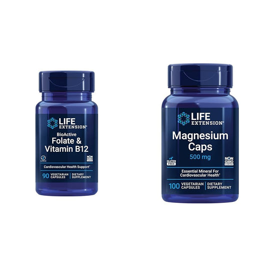Life Extension BioActive Folato y Vitamina B12 paquete suplemento salud