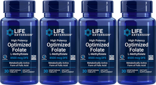 Life Extension folato optimizado 8500 mcg 30 tabletas