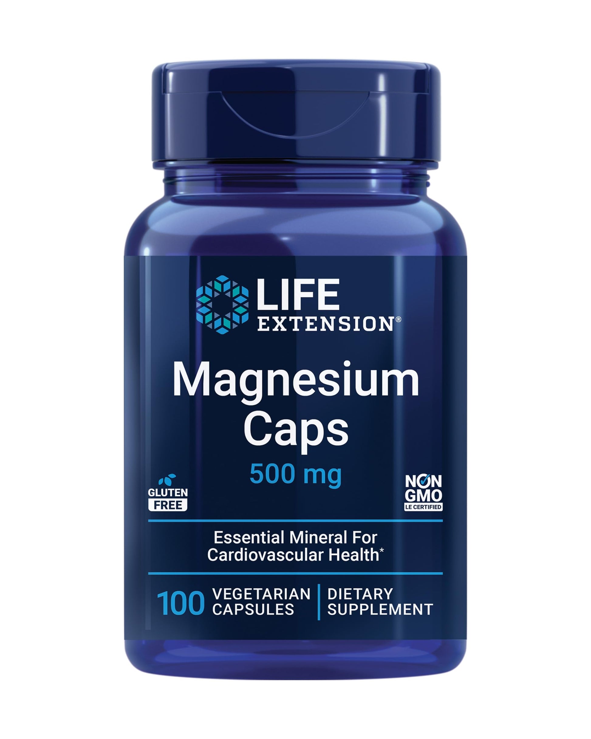 Life Extension paquete vitamina E y magnesio frasco principal