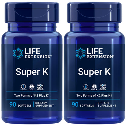 Paquete Life Extension Super K 90 cápsulas vitamina K