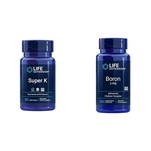 Life Extension Super K suplemento vitamina K y boro salud ósea y cardíaca