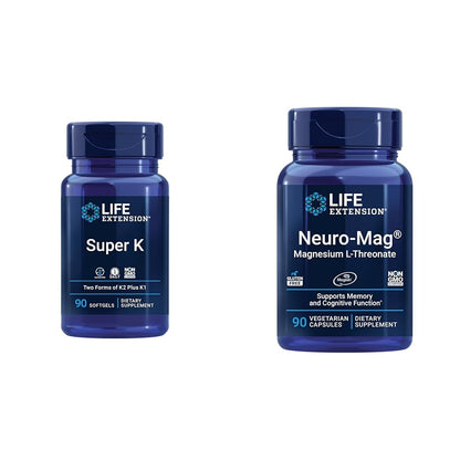Life Extension Super K vitaminas K1 K2 MK-7 MK-4 salud ósea