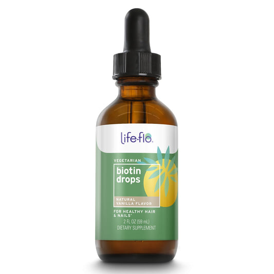 Botella Life-Flo gotas líquidas biotina 10000mcg con vitamina d3