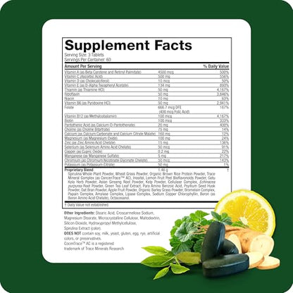 Life's Fortune multivitaminas y minerales en mesa