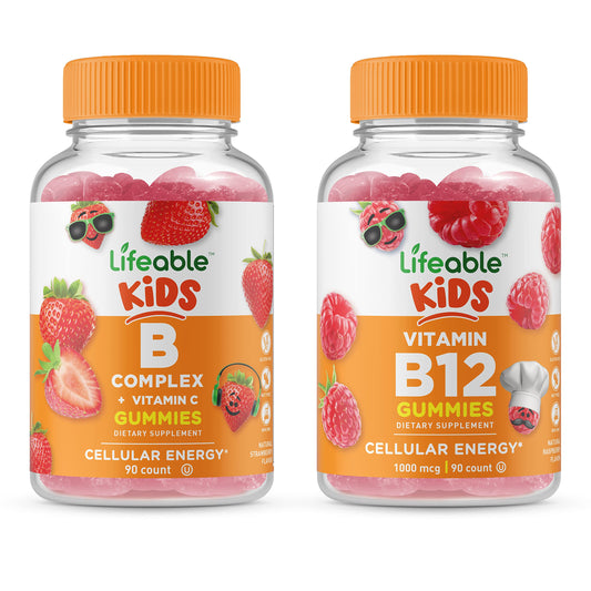 Lifeable gomitas vitaminas B complejo para niños sabor natural sin gluten