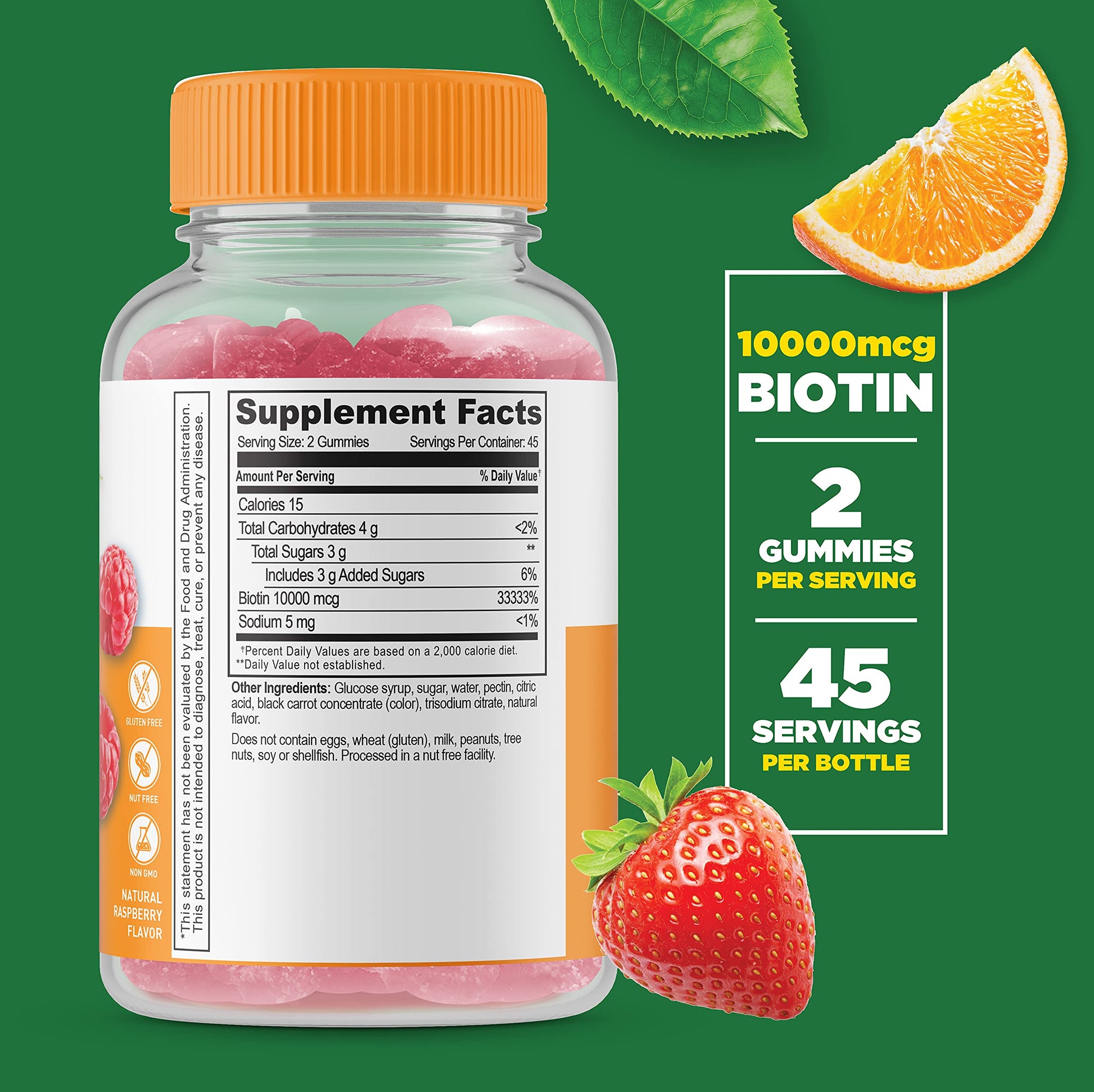 Frasco de gominolas Lifeable vitaminas biotina y zinc