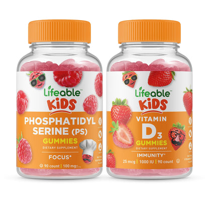 Lifeable gominolas fosfatidilserina y vitamina d niños botella