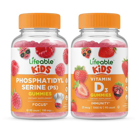 Lifeable gominolas fosfatidilserina y vitamina d niños botella