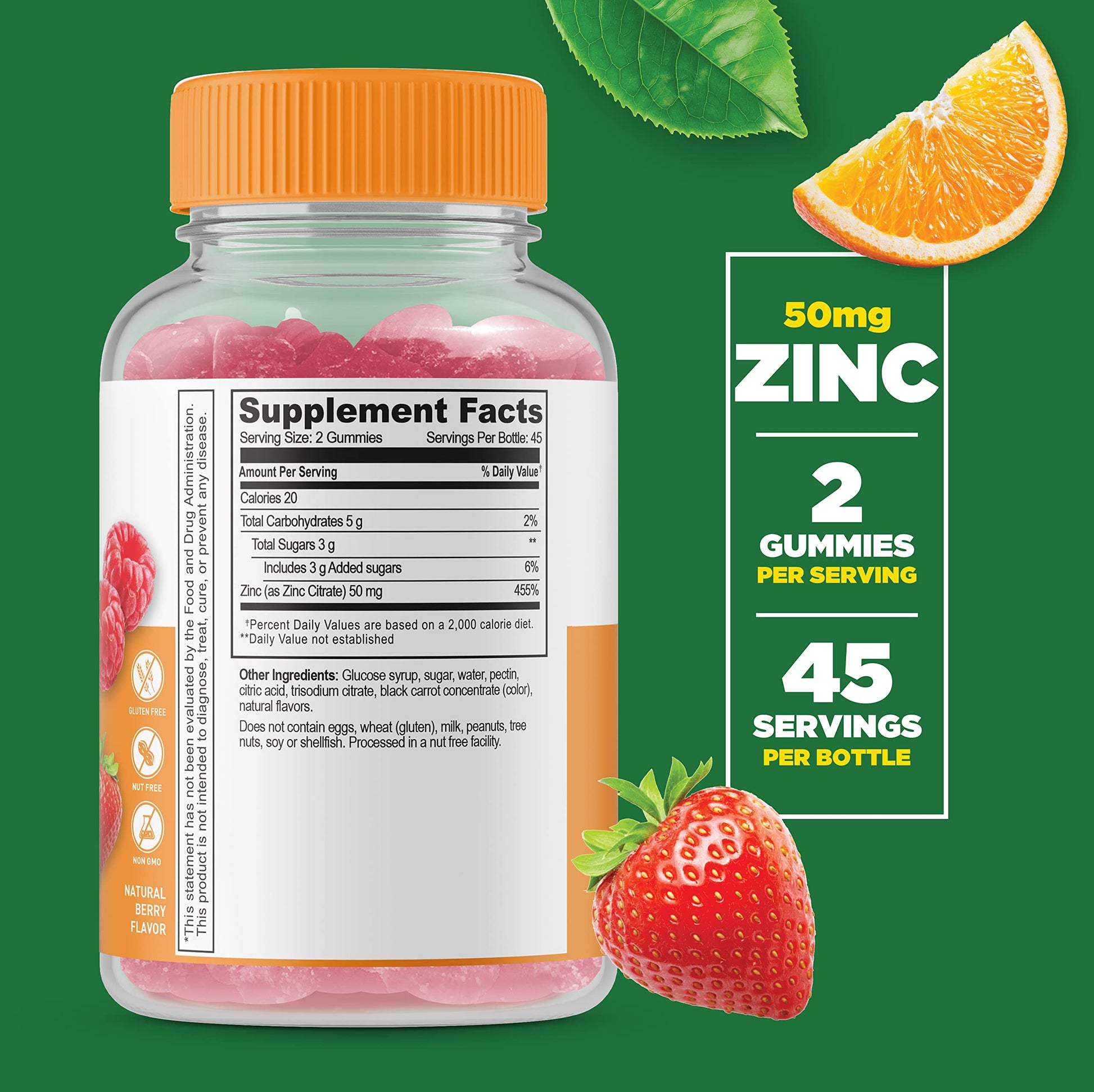 Gominolas masticables Lifeable Biotina y Zinc sin gluten